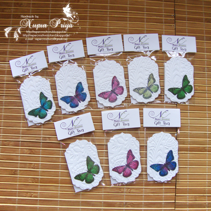 nupur creatives Butterfly Gift Tags