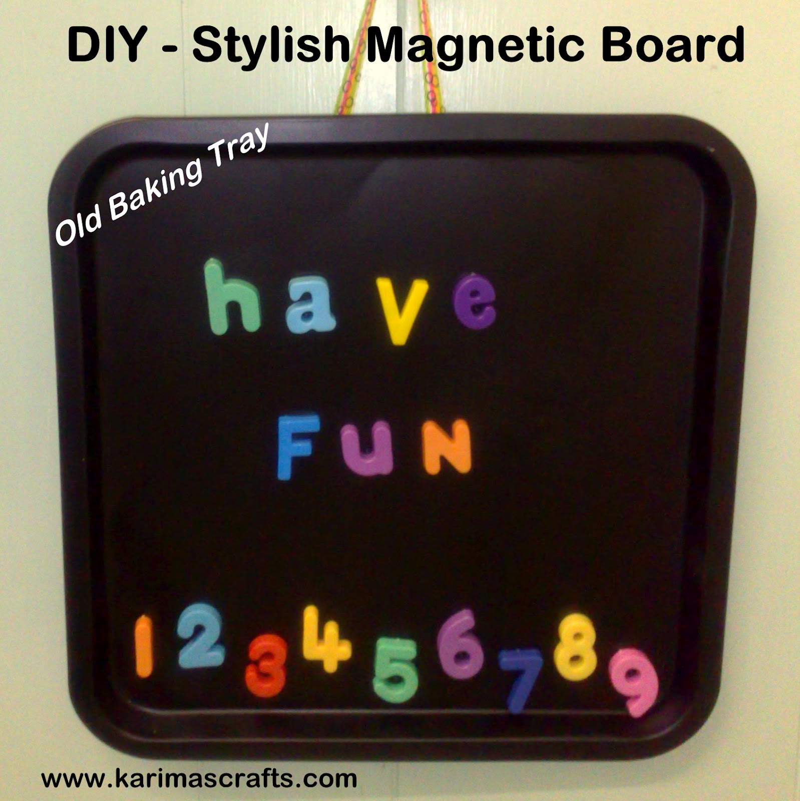 Karima's Crafts Great Ideas Board from a Baking Tray