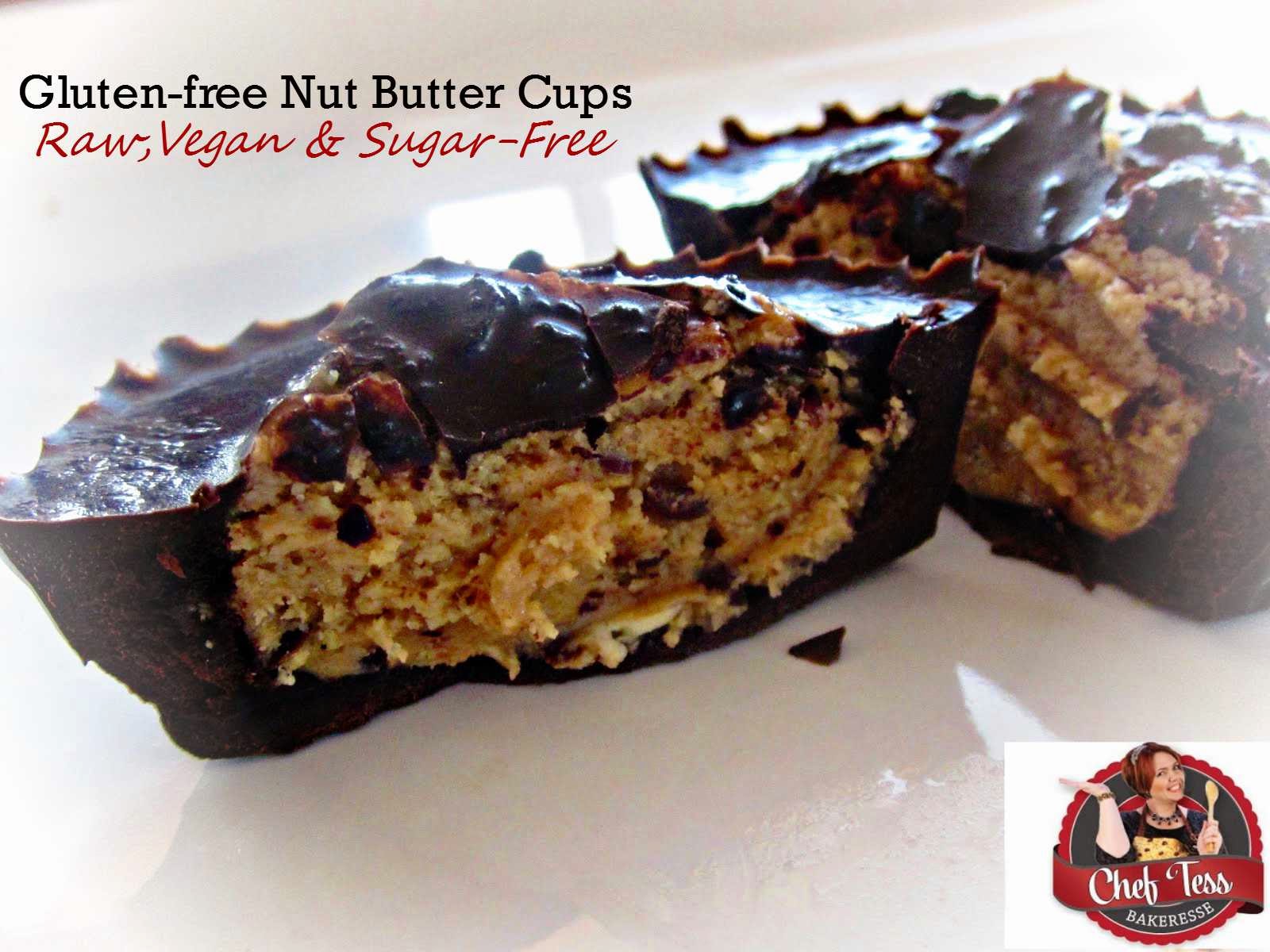 Chef Tess Bakeresse Vegan, sugarfree, nutbutter cups! Oh. My. Word!