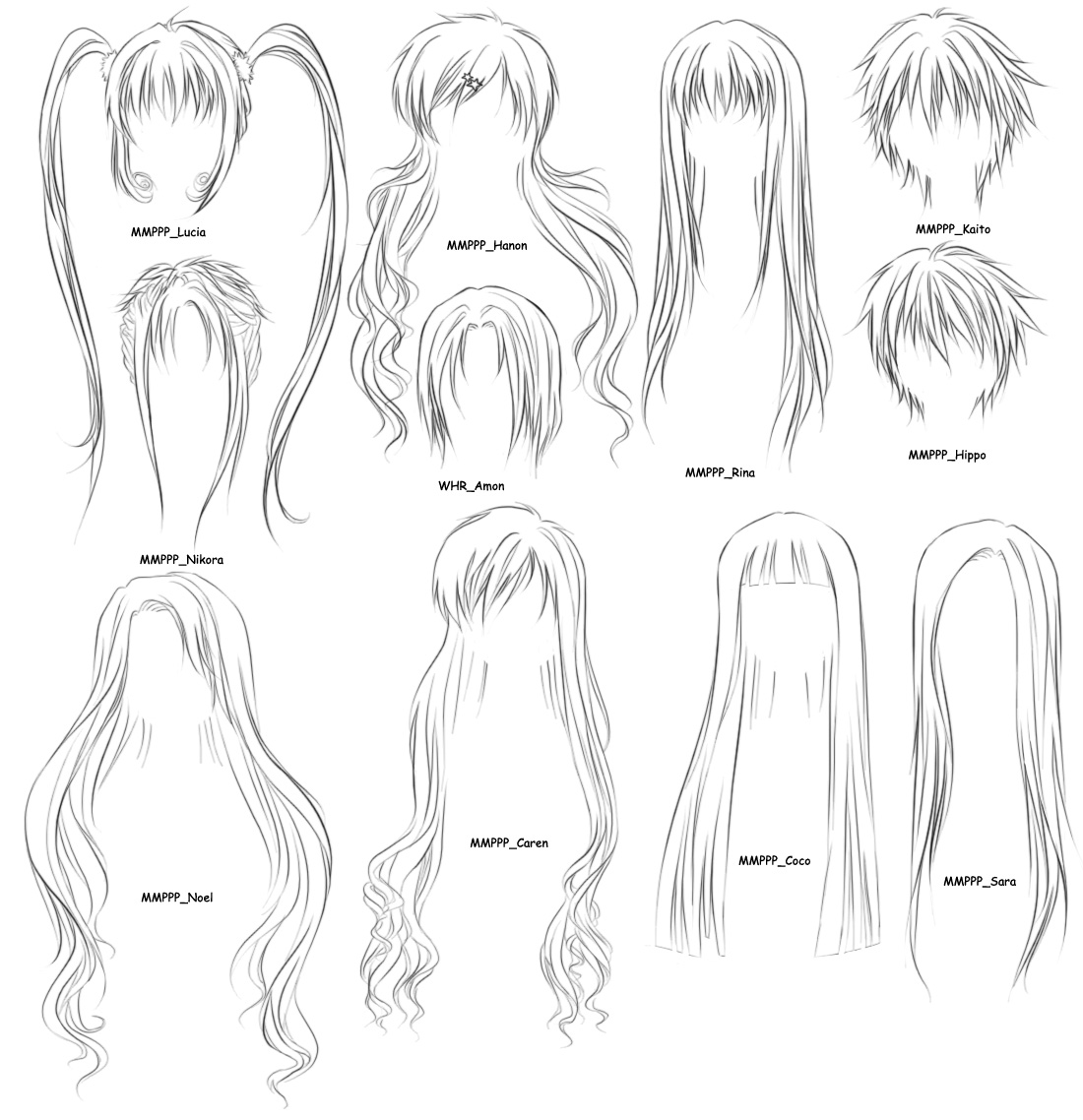 TUTORIAL ANIME/ MANGÁ : COMO DESENHAR CABELO FEMININO (PARTE 01