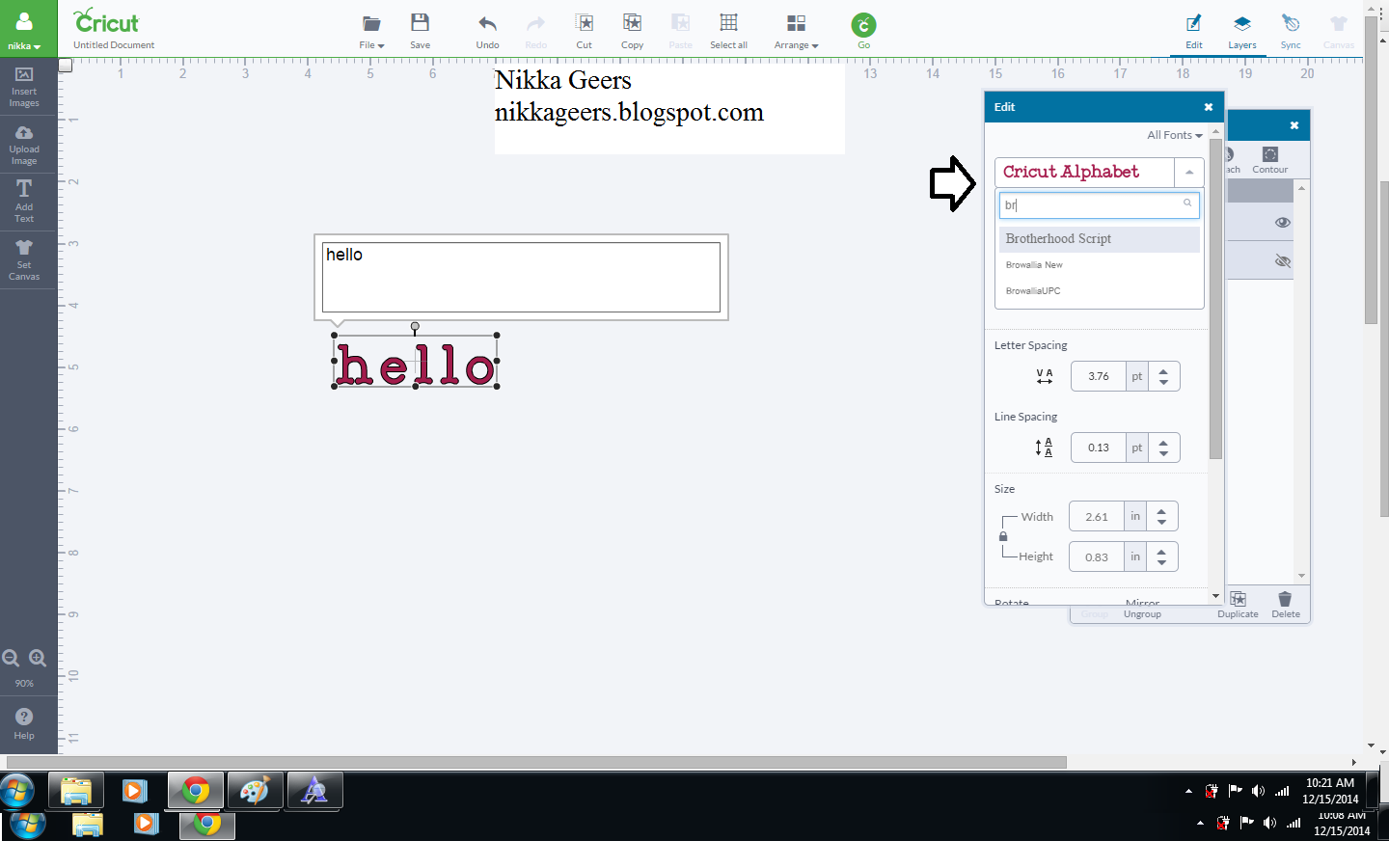 Create your Vision Cricut Explore Text Tutorial