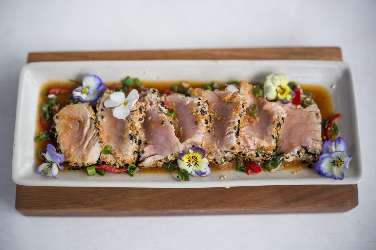 The Hungry Excavator Sesame Crusted Tuna Tataki with Sesame & Ginger