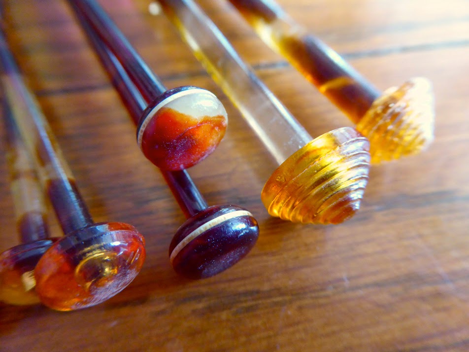 Teresa Kasner Vintage Faux Tortoise Knitting Needles