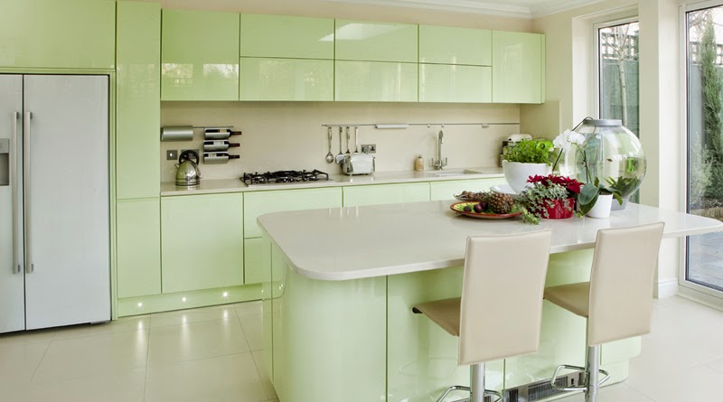 koelkast ontzettend leuk vind, vind ik deze lichtgroene keuken Keuken Groen Verven : koelkast ontzettend leuk vind, vind ik deze lichtgroene keuken