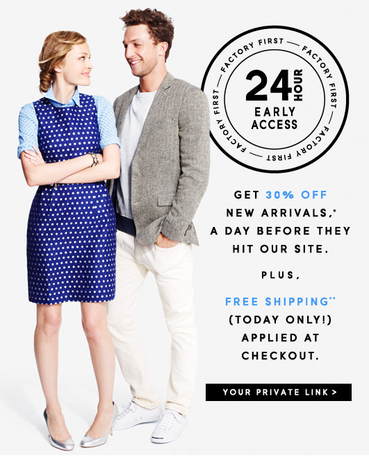 J.Crew Aficionada J.Crew Factory Exclusive Early Access Shop new