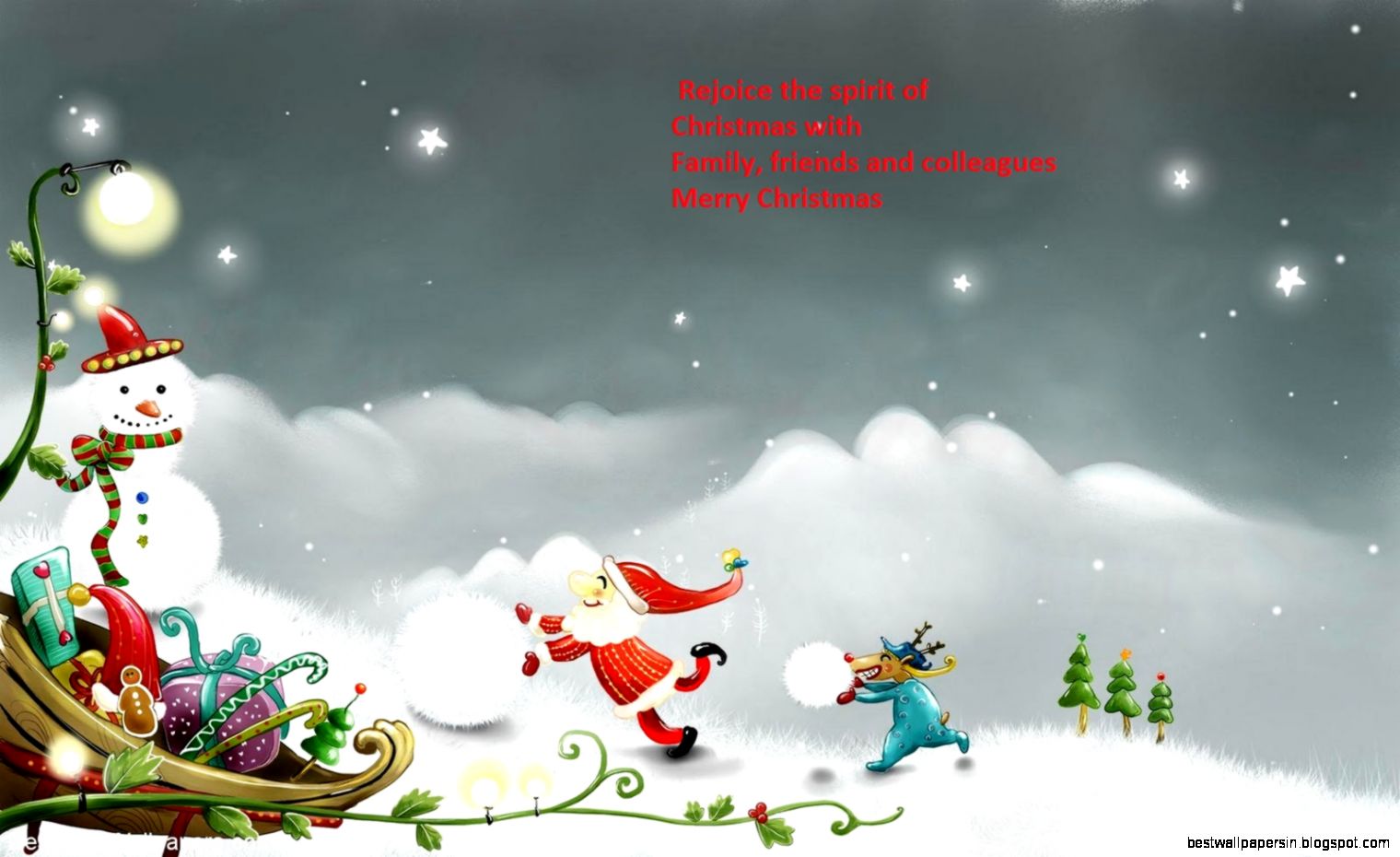 Merry Christmas Xmas Festival Hd Wallpaper | Best Wallpapers