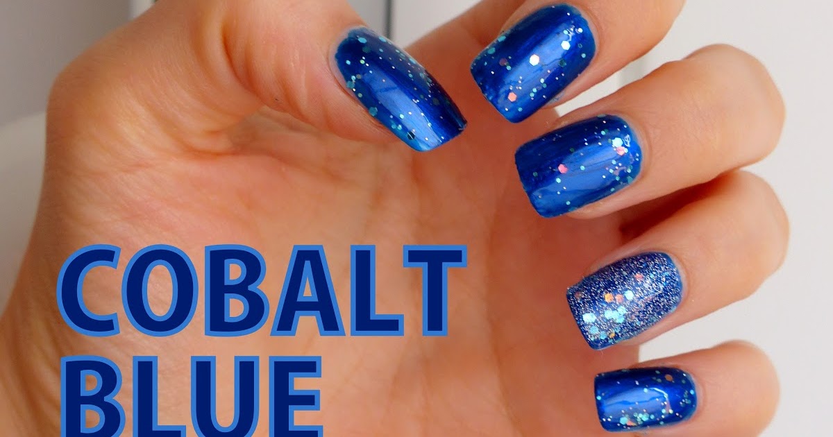 BeautieSmoothie: COBALT BLUE GLITTER NAILS OF THE DAY