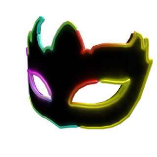 neon mask roblox avatar face masquerade birthday reviewer