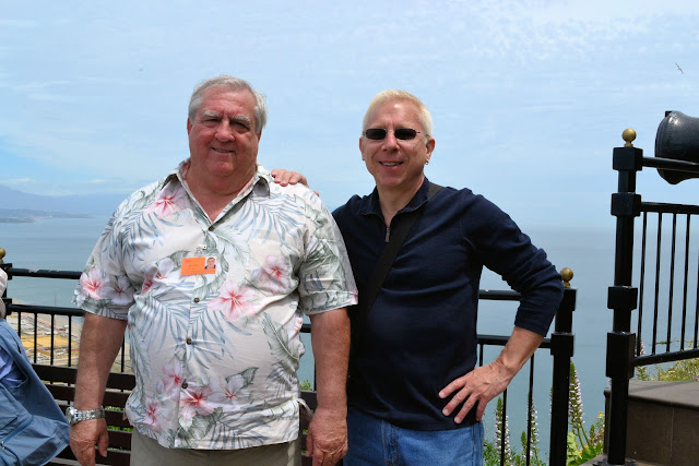 Our intrepid guide Albert Muñoz and me at the Pillars of Hercules monument at the top of the Rock of Gibraltar.