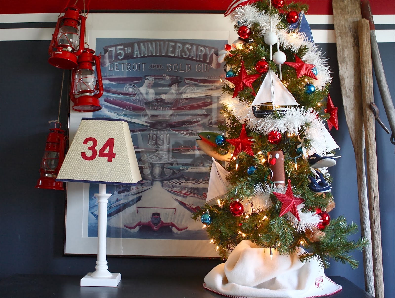 The Yellow Cape Cod Nautical Christmas