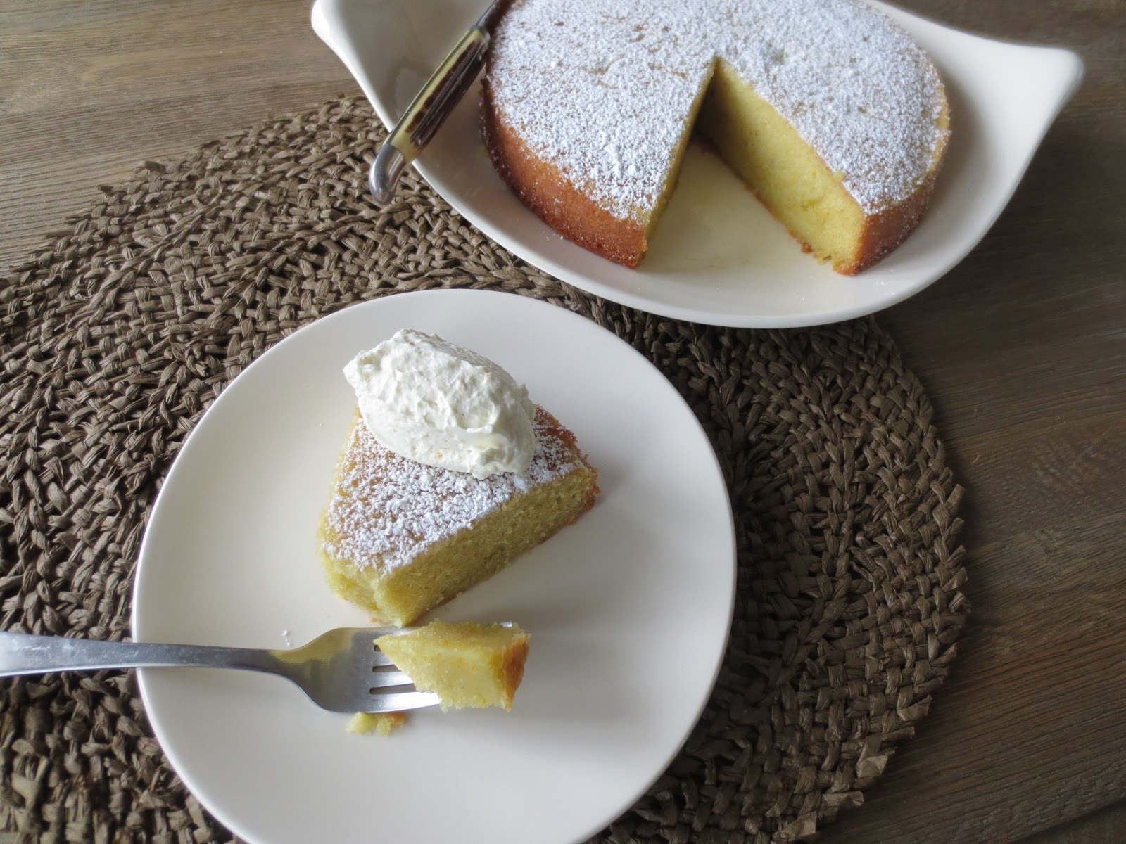 The Owl with the Goblet Olive Oil Cake with Vanilla Orange Whipped