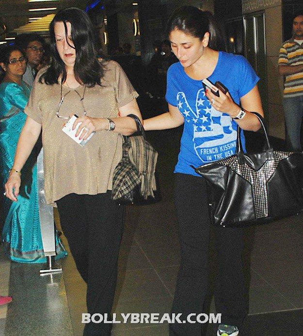 Kareena kapoor with mom Babita - (3) -  Celebrities @ airport