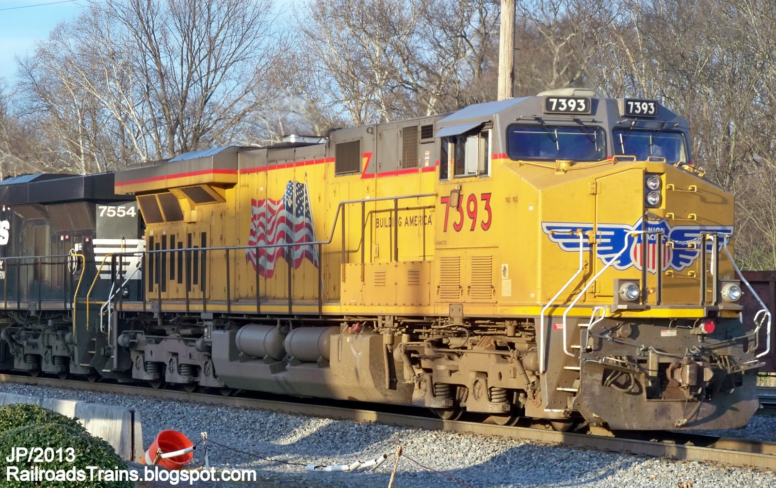 UP+7393+C45ACCTE+Locomotive+Train+Engine