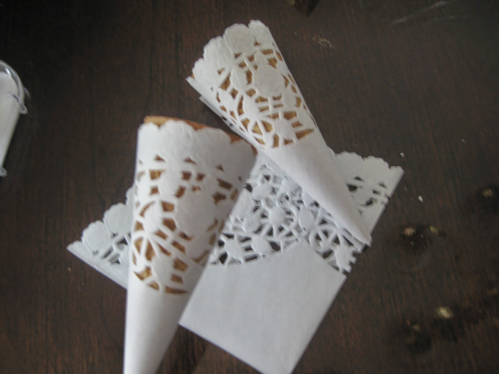 DEVOTED2DOILIES Ice Cream Cones decorated with Paper Lace Doilies