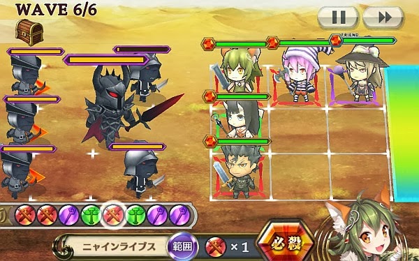 第3回ボス 鎧戦士(戦士×2、弓使い×3)