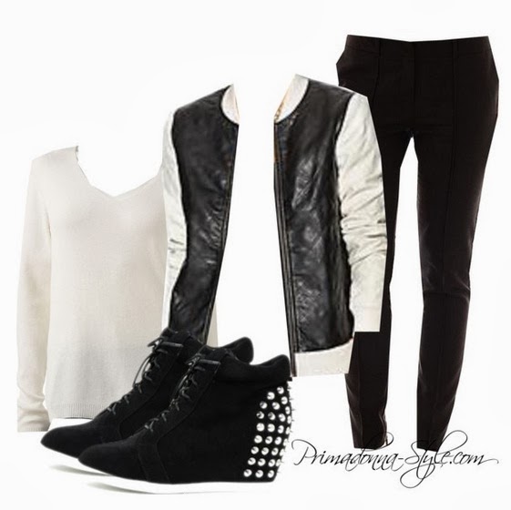 Tinley Road quilted vegan leather bomber jacket croft & barrow cream sweater worthington pintucked ankle pants agraci black alana 6 studded wedge sneakers 