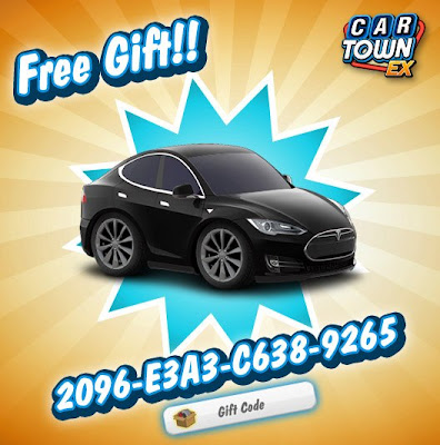 Car Town EX Free Gift Tesla modelo S 2013