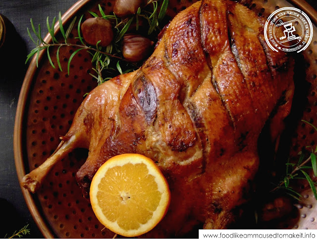 Roast Duck with Chestnut and Sausage Stuffing