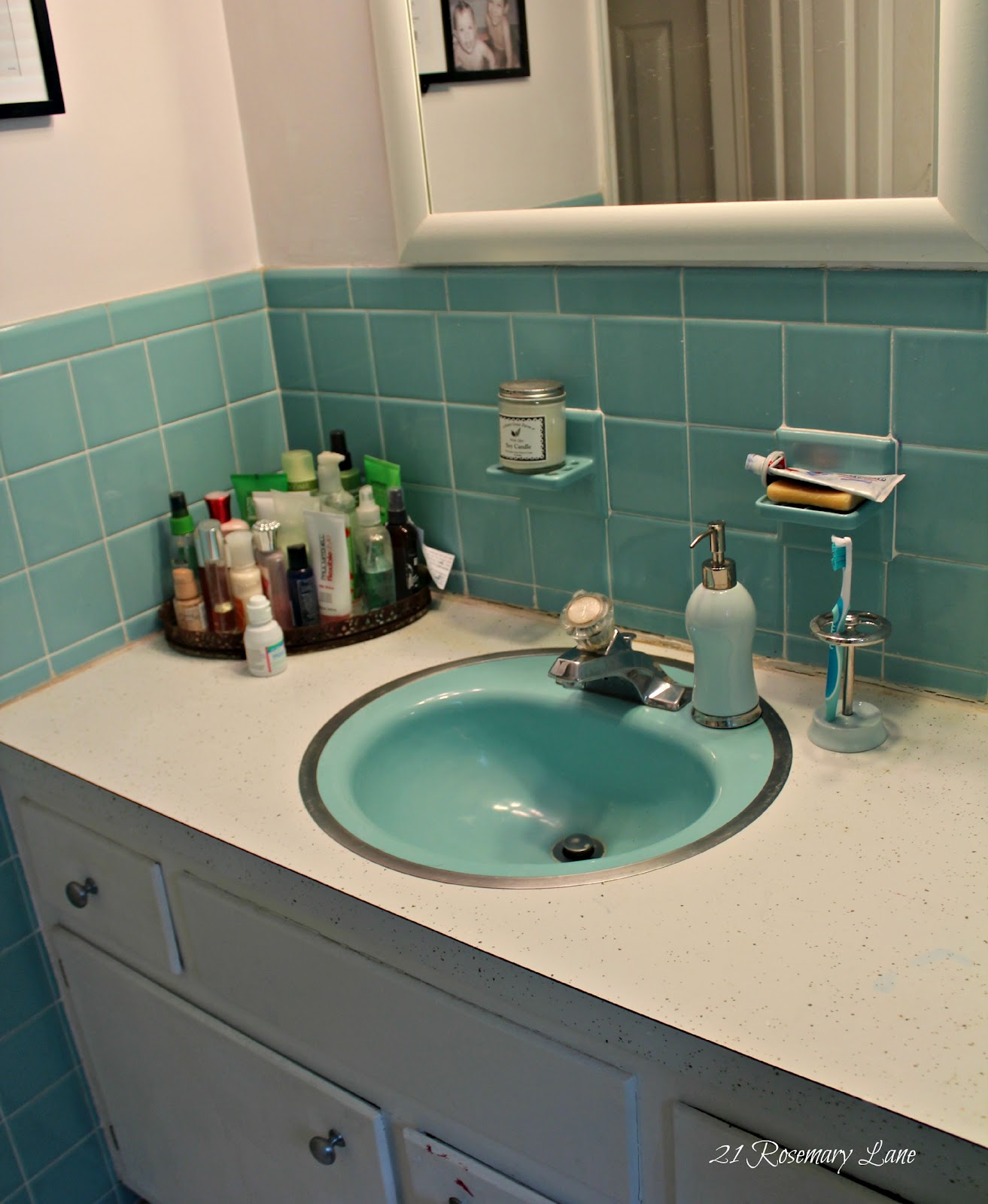 21 Rosemary Lane Painted Bathroom Counter Top