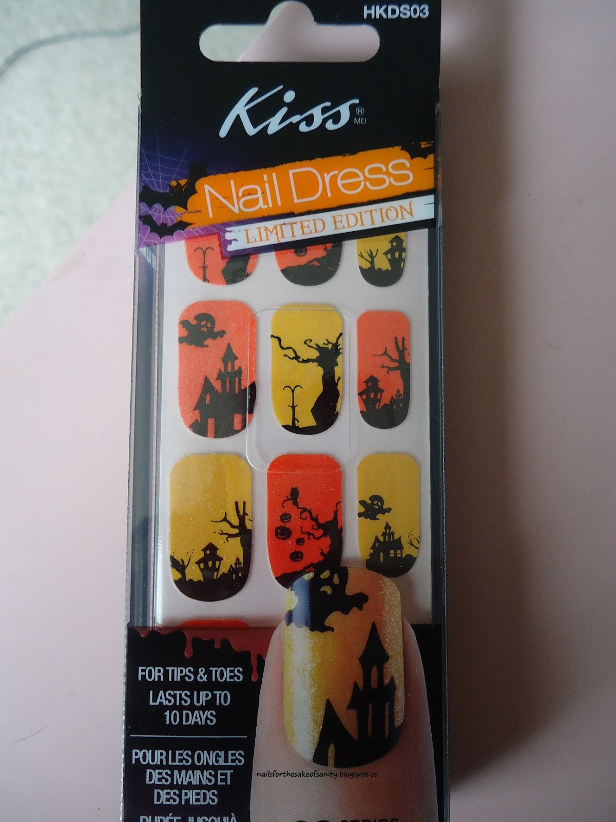 Nails for the Sake of Sanity Rite Aid Halloween NYC, Kiss Nail Dress, and Pumpkin polishes