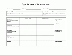 all templates lesson plans template types of lesson plans format