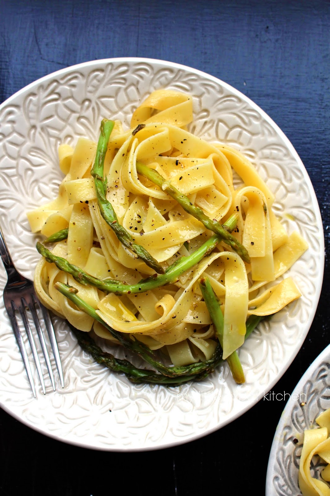 My Little Expat Kitchen Wild asparagus tagliatelle with lemon, olive