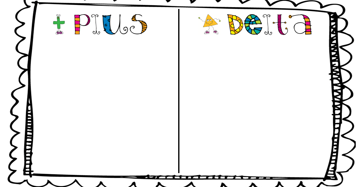 Printable Plus Delta Chart