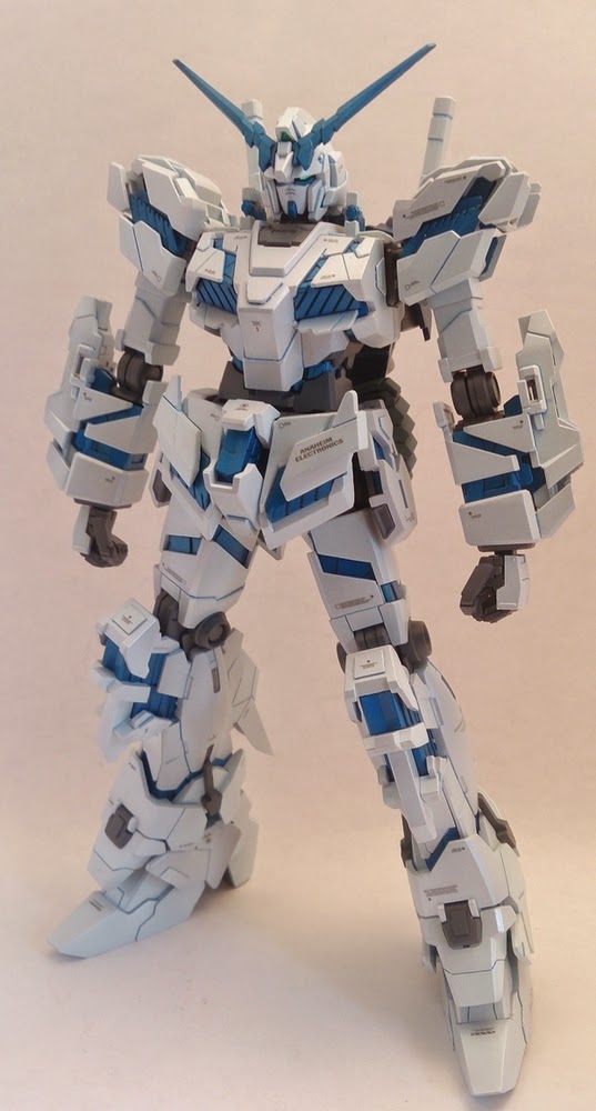 Custom Build Hguc 1 144 Unicorn Gundam Destroy Mode Blue Unicorn