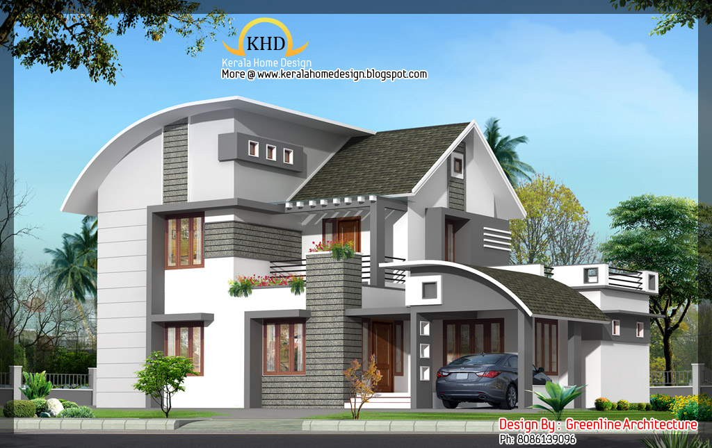 House Elevation 2000 Sq. Ft. Kerala home design and floor plans House Elevation 2000 Sq. Ft. Kerala home design and floor plans