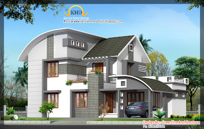 185 Square meters (2000 Sq. Ft) house elevation 3D