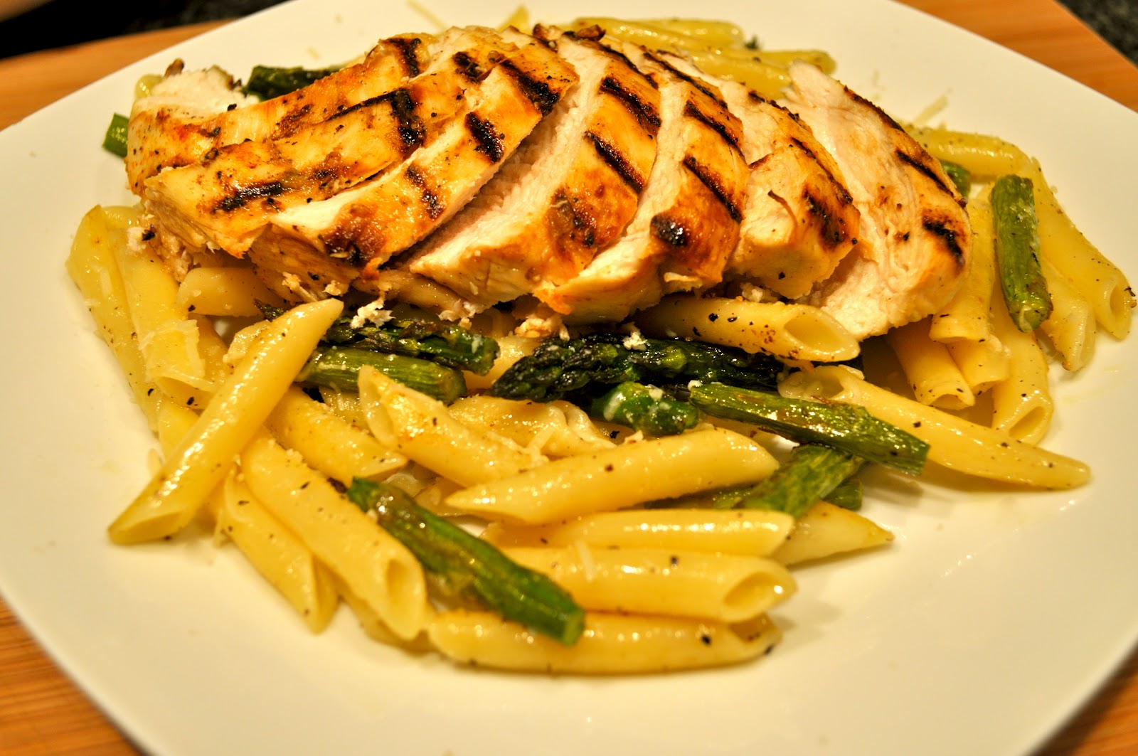 One Classy Dish Grilled Chicken with Lemon Asparagus Pasta