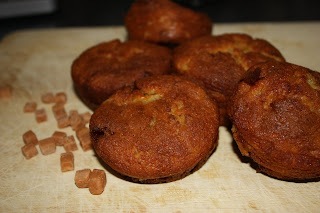 banana fudge muffins