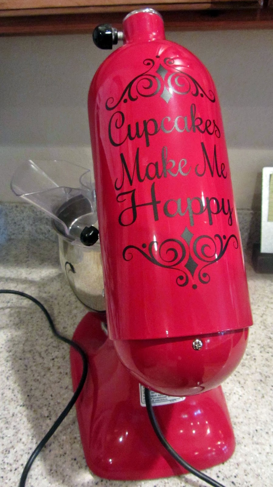Our Little Vinyl Shoppe KitchenAid Mixer Vnyl (Cupcakes Make Me Happy)