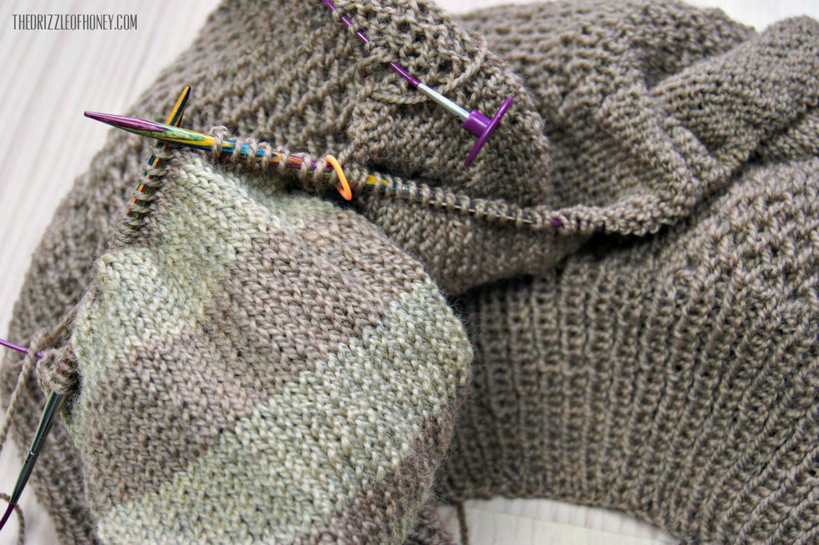 The Drizzle of Honey WIPWednesday How to join sleeves and body