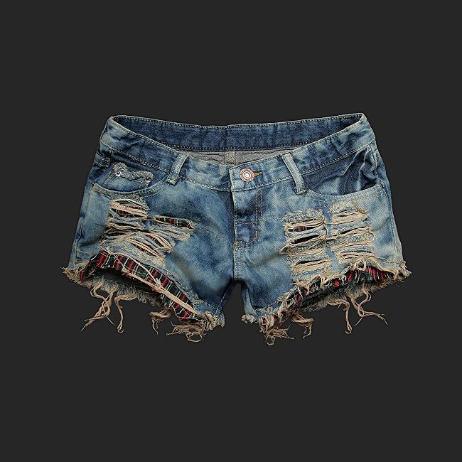 abercrombie jean shorts