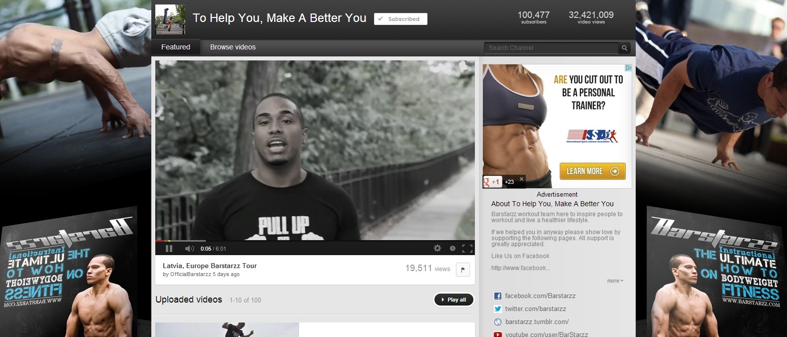 Frugal Fitness TOP 25 BEST YOUTUBE FITNESS CHANNEL CREATORS