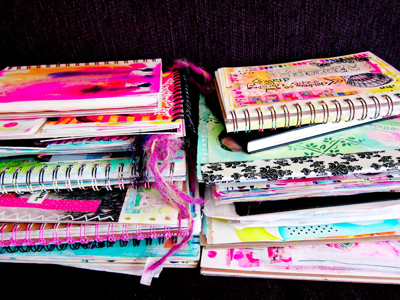 Stack of Art Journals! Marcia Beckett