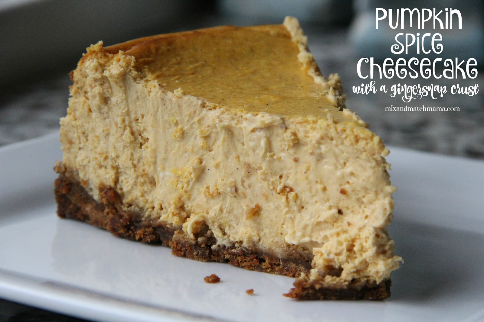 Pumpkin Spice Cheesecake With A Gingersnap Crust Recipe Mix and Match