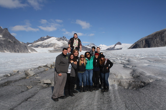 Del Sol Juneau Team on Mendenhall Glacier