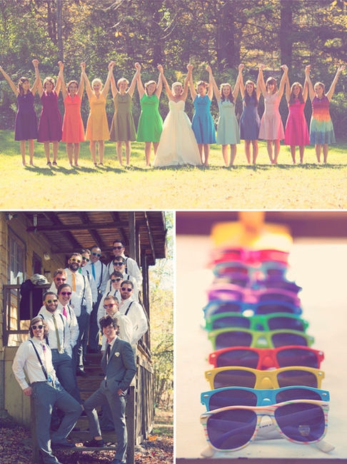 Rainbow bridal party Found on Pinterest
