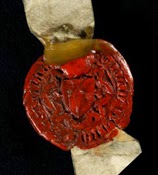 Seal of Benedict Zakarie, Italian merchant living in London, 1360 (TNA E 43/744) Seal of Benedict Zakarie, Italian merchant living in London, 1360 (TNA E 43/744)