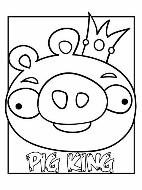 Kids Page: Pig King Coloring Pages | Printable Angry Birds Coloring Picture