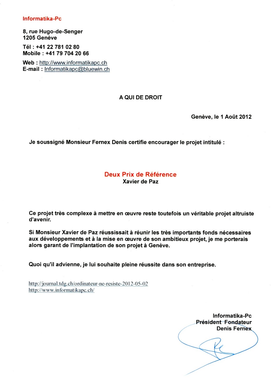 Counters Donations World Generosity Project Lettre Officielle de la