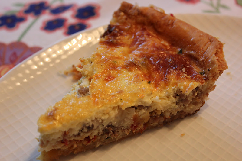 THE BUSY MOM CAFE The Weekend Chef Sausage and SunDried Tomato Quiche