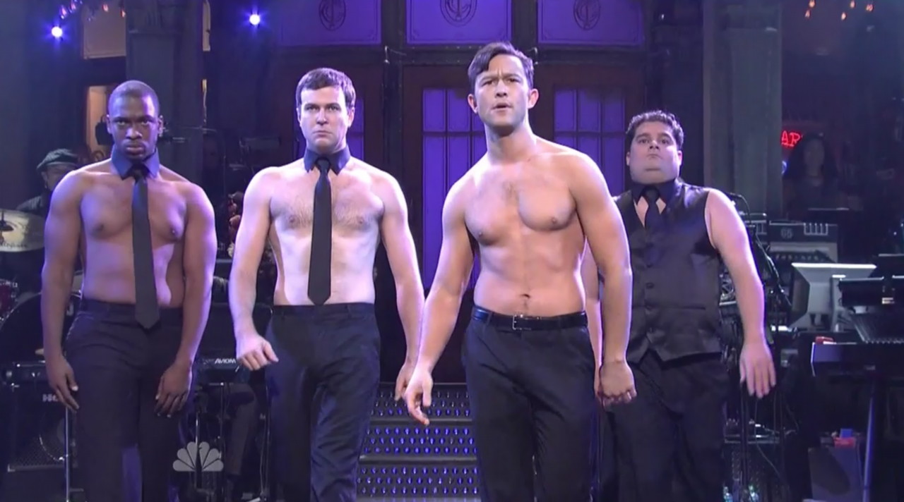 Joseph Gordon-Levitt - shirtless SNL Magic Mike scene.