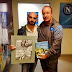 L'artista Sirio regala un quadro portafortuna a Benitez