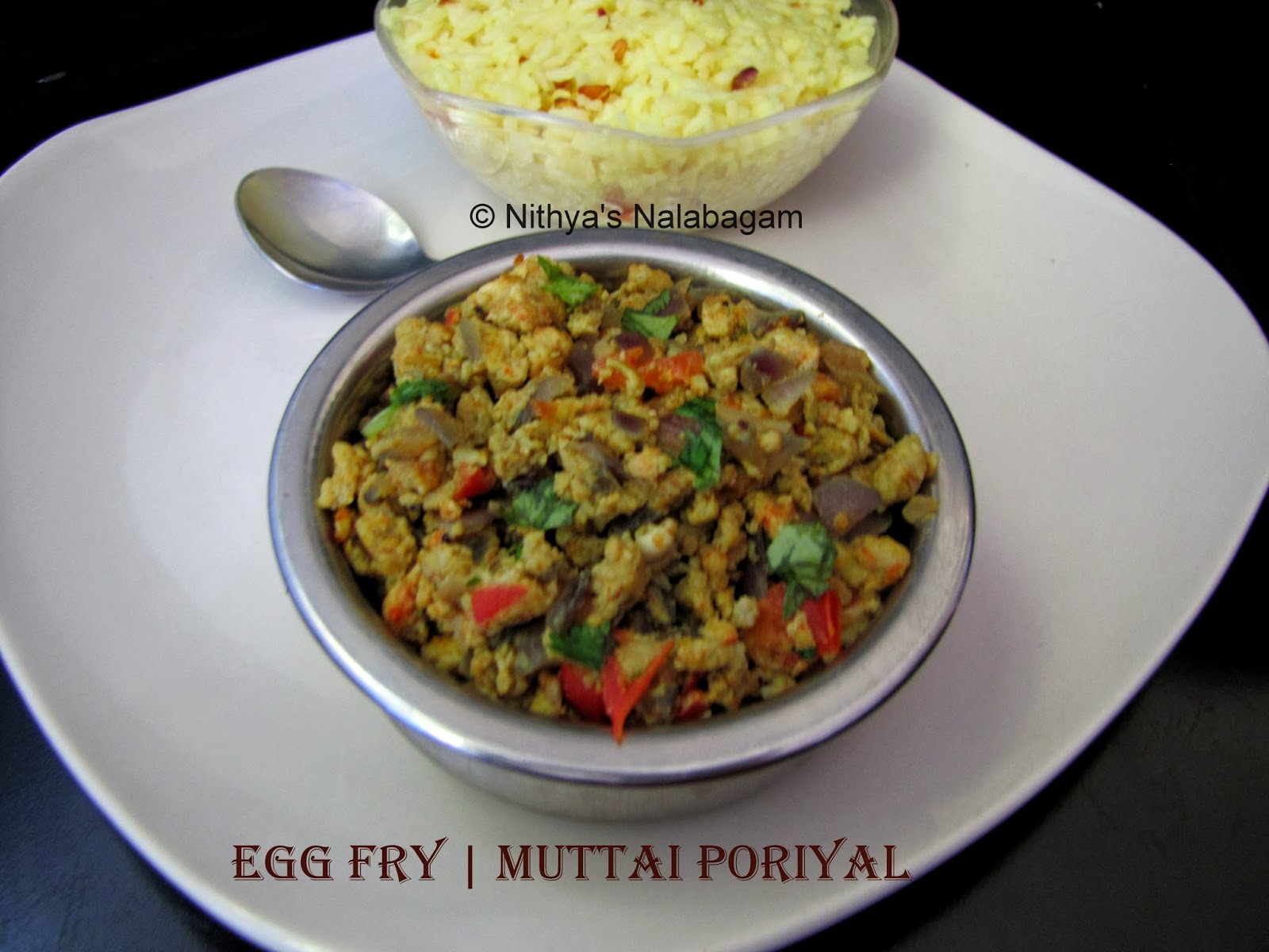 Egg Fry Muttai Poriyal Nithya's Nalabagam