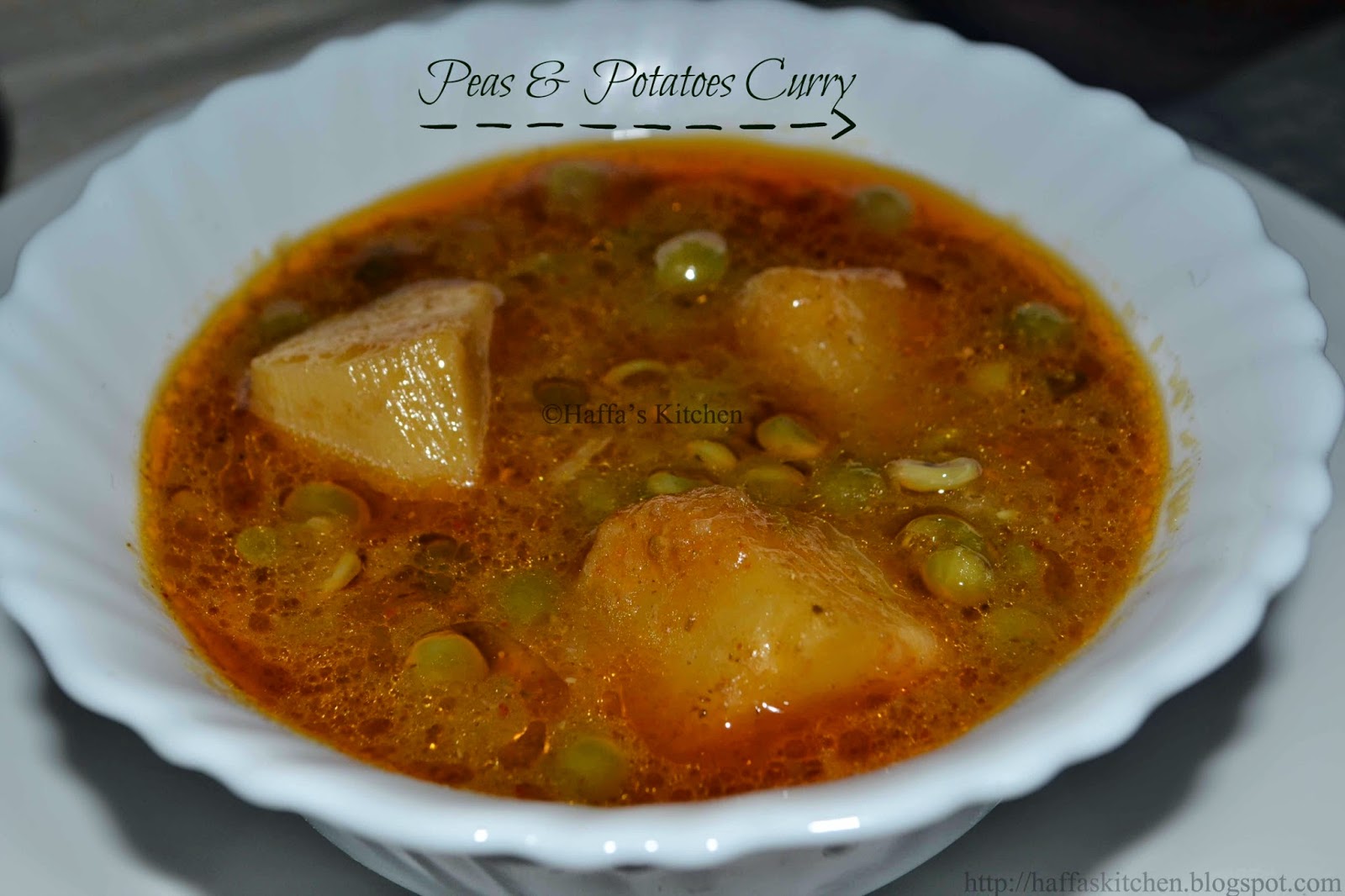 Peas and Potato Curry (Aaalo Matar) Haffa's kitchen adventures