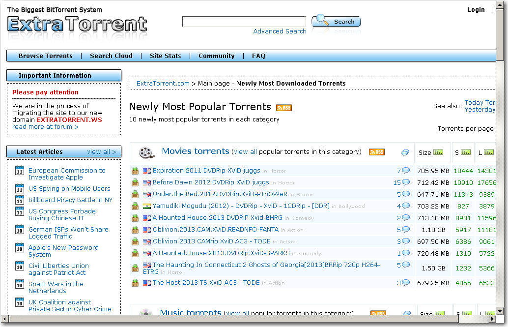 site porno torrent