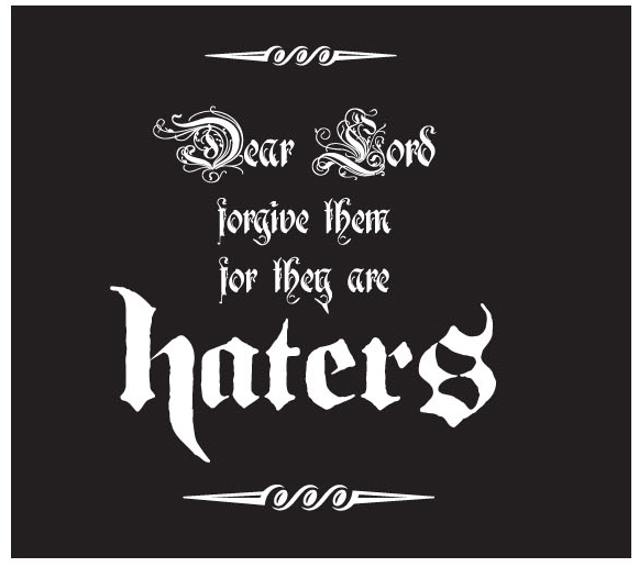 HATERS.